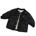 thumbnail image 4 of hoksml Kids' Winter Puffer Jacket, Boys and Girls Solid Color Snap Closure Quilted Down Coat, 4 of 9