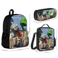 thumbnail image 2 of Plants Vs Zombies 3Pcs Bookbag Sets Backpack with Lunch Bag And Pencil Case for Work Office Travel, 2 of 6