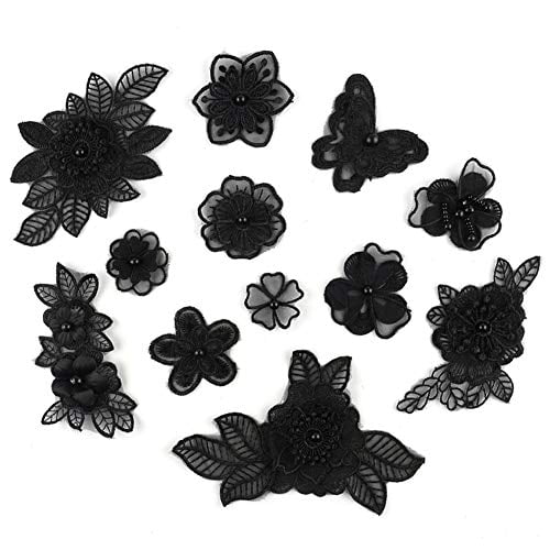 XUNHUI Embroidered Iron On Patches for Clothes Sewing Rainbow Patches Clothing DIY Motif Applique Sticker 5 Pieces