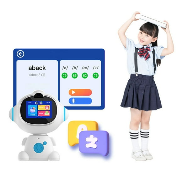 Screen Early Learning Machine Enlightenment Intelligent Multifunctional AI Voice Interactive Learning Robot with Screen for Children Aged 3-8
