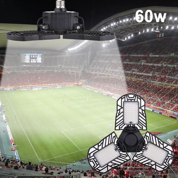 Baiwo 60W E27 Motion Sensor Deformation LED Light Warehouse Barn Workshop Garage Lamp