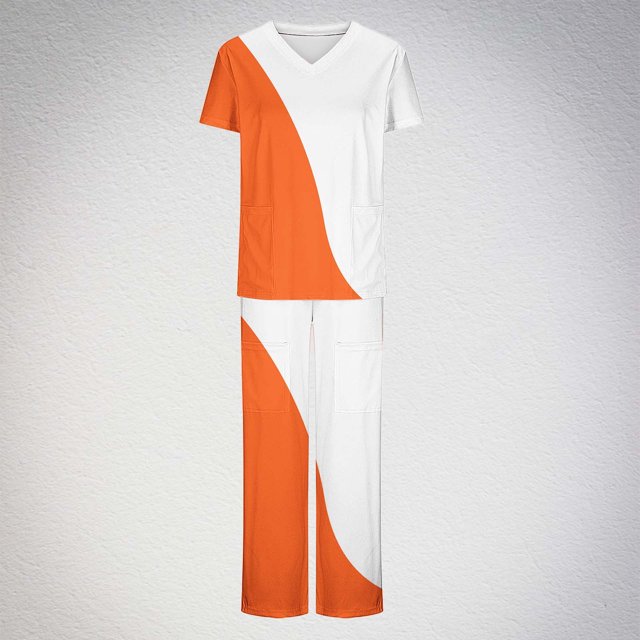 Soki Ensemble de Vêtements Médicaux pour Femmes Hauts à Col en V et Pantalons de Jogging