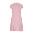 thumbnail image 3 of Nuoqisi Summer Cocktail Dresses for Women 2026 Spring Elegant A-Line Short Dress Boat Neck Casual Short Sleeve Mini Dress, 3 of 9