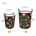 thumbnail image 4 of Uemuo Traditional Floral Polish Pattern Circular Laundry Hamper Basket with handles,Collapsible laundry basket,Large capacity laundry hamper,Laundry Organizer-Small, 4 of 8
