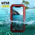 thumbnail image 3 of Funda para iPhone 11 a prueba de golpes, resistente al agua IP68, protector de pantalla incorporado, de grado militar, de metal resistente, a prueba de polvo, lluvia y nieve, para iPhone 11, funda pa, 3 of 5