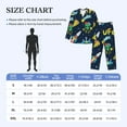 thumbnail image 4 of Yiaed Funny Spaceships Print Men’s Pajamas Set - Long Sleeve Button Down Sleep Shirt and Pajama Bottoms Sleepwear Set Mens Pjs Sets Men's Pajama Bottoms-Small, 4 of 7