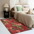 thumbnail image 3 of Washable Rugs 3x5 Rose Rug & Home Decor - Front Door Mat Indoor Entrance, Floral Rugs for Entryway, Non Slip Soft Low Pile Small Area Rug, Flower Carpet & Room Decorations X-&44, 3 of 6
