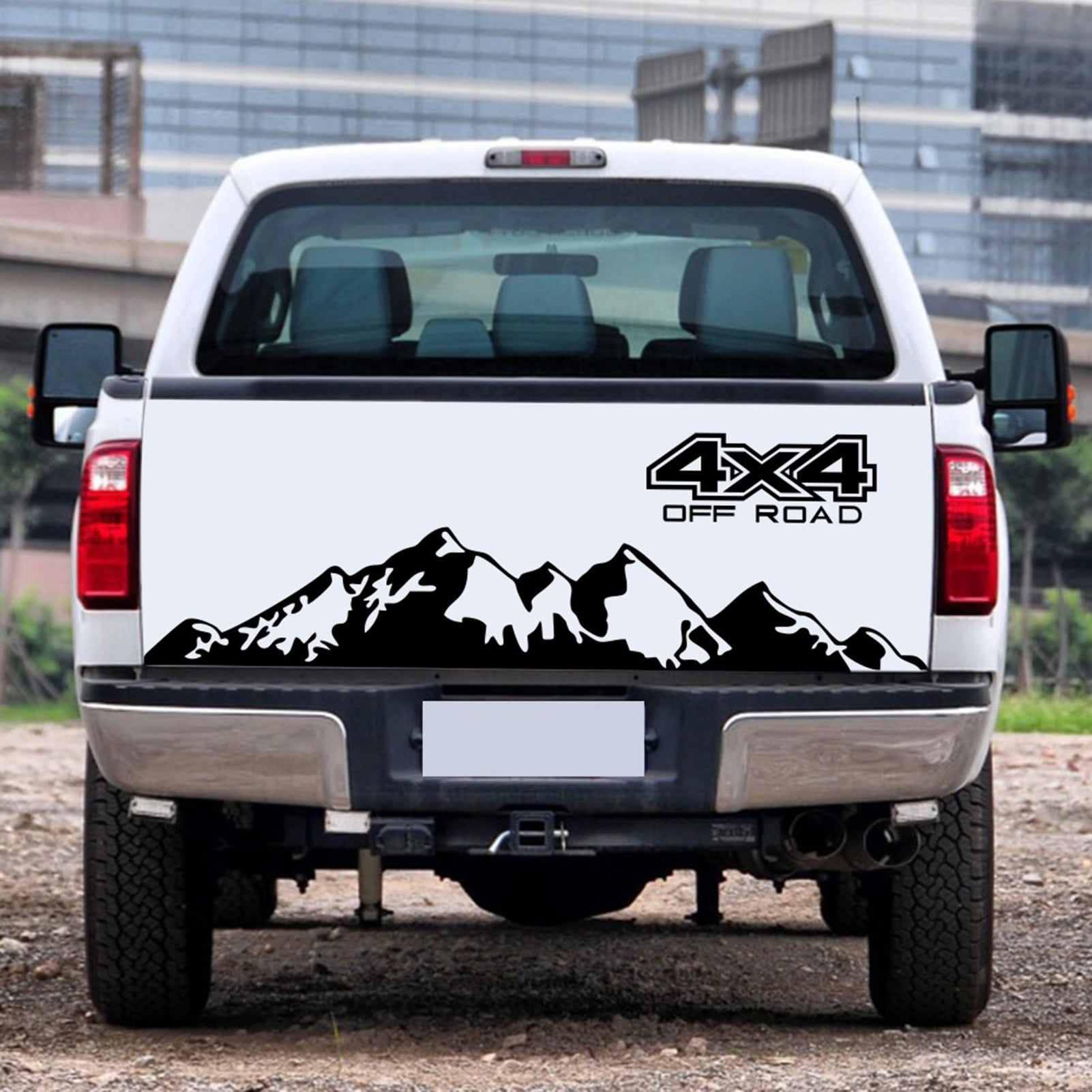 Black Vinyl 4X4 Off Road Mountain Decal Styling Stickers 1 Set For Car Truck SUV