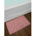 thumbnail image 2 of Ice Skates Bath Mat, Feminine Design of Tools of Outdoor Sports Activity, Plush Bathroom Decor Mat with Non Slip Backing, 29.5" X 17.5", Pale Ruby Rose, by Ambesonne, 2 of 2