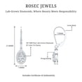 thumbnail image 4 of Rosec Jewels Lab Created Diamond Teardrop Earrings (Ef-Vs Quality) - Lever Back Earrings Gift for Anniversary, 18K White Gold, 4 of 6