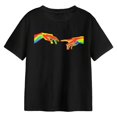 thumbnail image 3 of Camiseta de manga corta para mujer, jersey suave y cómodo, camisetas básicas con cuello redondo para caminar, deportes, viajes, adolescentes y niñas S, 3 of 8