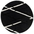thumbnail image 5 of SAFAVIEH Hi-Lo Proinsias Diamond Shag Area Rug, Charcoal/Ivory, 6'7" x 6'7" Round, 5 of 6