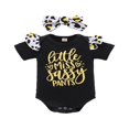 thumbnail image 3 of POINTERTECK MAMA‘S Mini Baby Girls Clothes Set Romper+Floral Shorts+Headband Summer Outfits, 3 of 6