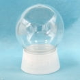 thumbnail image 6 of Fillable Globe Jar with Screw Cap, Diy Craft Decorative Snow Globe for Home Decor, Gift Making, Clear Plastic Display Sphere Tanuke, 6 of 8