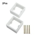thumbnail image 6 of 2-Pack 40mm Single Socket Spacer for Light Switch Cover Plate with Screws ABS Material,Heat Resistant,Rounded Edges,White/Grey/Gold, 6 of 6
