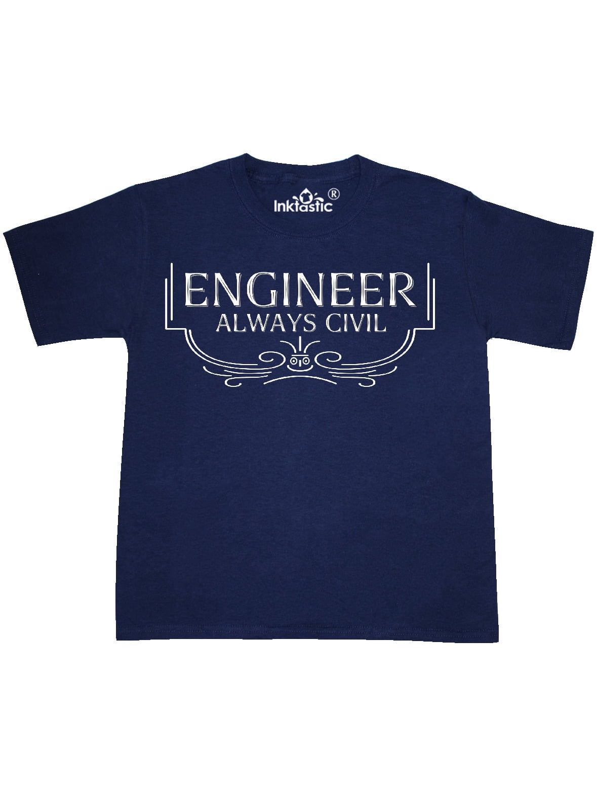 Always Civil Civil Engineer White Text Youth TShirt