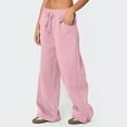 thumbnail image 4 of JoliSweat Sweatpants Women Wide Leg Sweat Pants Straight Sweats Baggy Jogging Tall Yoga Lounge Track with Pockets Joggers Pink S, 4 of 7