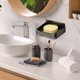 thumbnail image 5 of Jabonera de baño con drenaje de agua estante de jabón montado en la pared accesorios de baño, 5 of 7