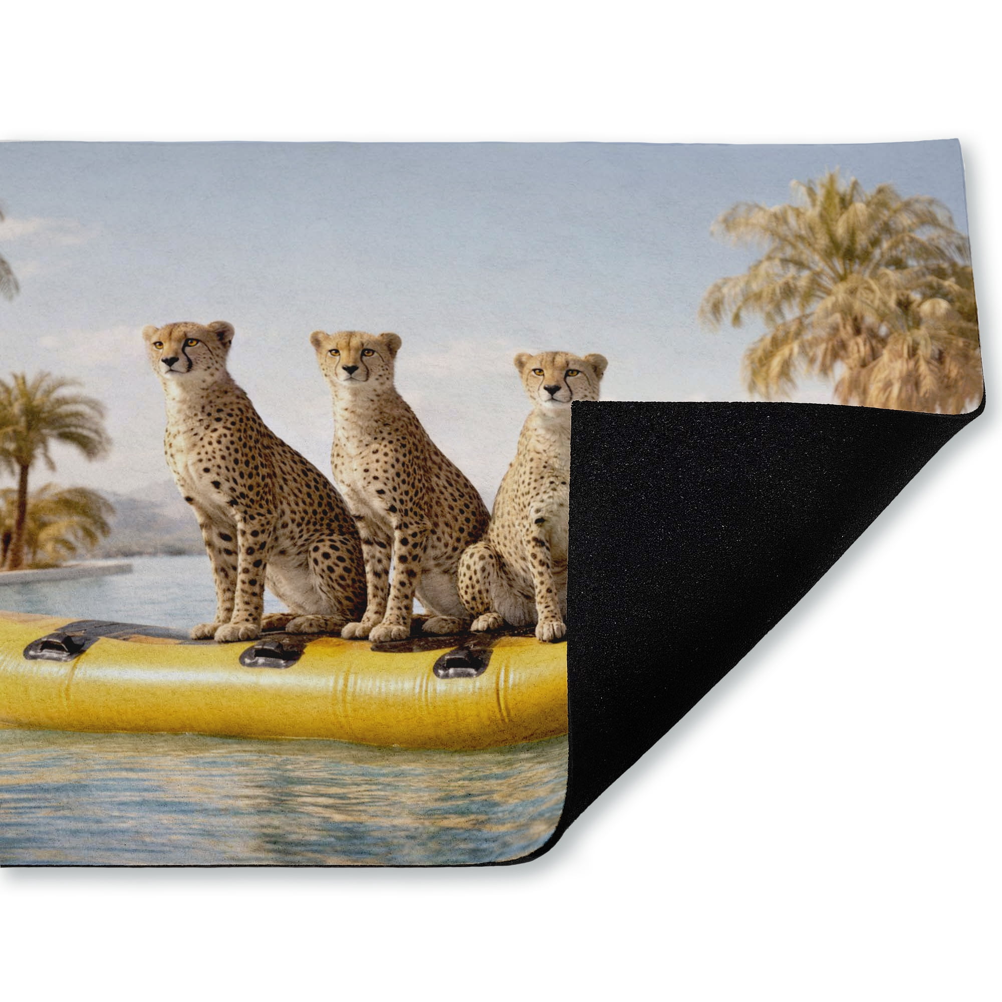 Stupell Industries Three Cheetahs on Lake Printed Outdoor Door Floor Mat, design by Ziwei Li