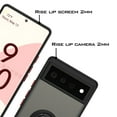 thumbnail image 6 of CoverON For Google Pixel 6 Case with Screen Protector, Ring Holder Kickstand Magnetic Mount Clear Hard Back Phone Cover Rubber Bumper, Black, 6 of 9