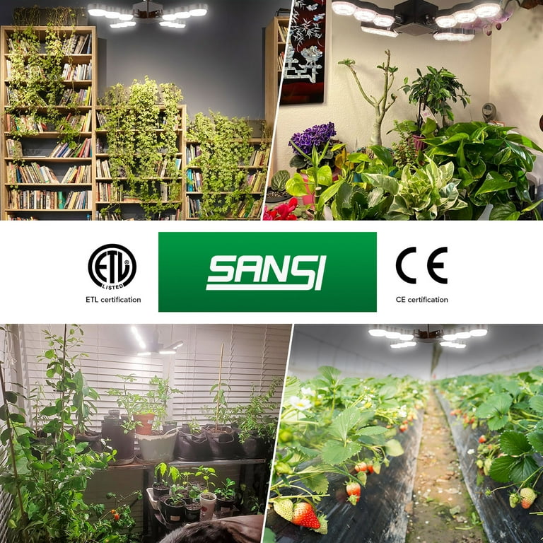 SANSI 60W LED Grow Light, Full Spectrum Plant Grow Lamp for Indoor Plants,  E26 Base 