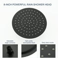 thumbnail image 5 of Boyel Living 8 in. Wall Mount Fixed Shower Head for Barthroom 1 Spray Patterns with 2.1 GPM with Valve Included in Matte Black, 5 of 7