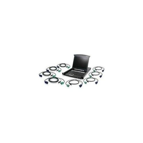 IOGEAR 8-Port USB PS 2 Combo VGA KVM Switch with USB KVM Cables (gcs1808kitutaa) by IOGEAR