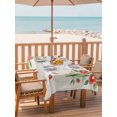 thumbnail image 2 of Outdoor Tablecloth with Umbrella Hole for Patio/Picnic/Party/Camping, Cute Bunnies Waterproof Table Cloth Rectangle Table Cover Washable, Farmhouse Rustic Floral Botanical Burlap (54"x 80"), 2 of 8