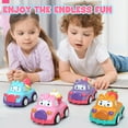 thumbnail image 5 of Toys for 1 Year Old Girl Gifts, 6pcs Baby Girl Toy Cars 12 Month Car Toys, Pink Play Cars for Girls 12-18 Months, Toy Cars For Toddlers for Infant 1 2 3 Year Old Girl 1st Birthday Gift, 5 of 9