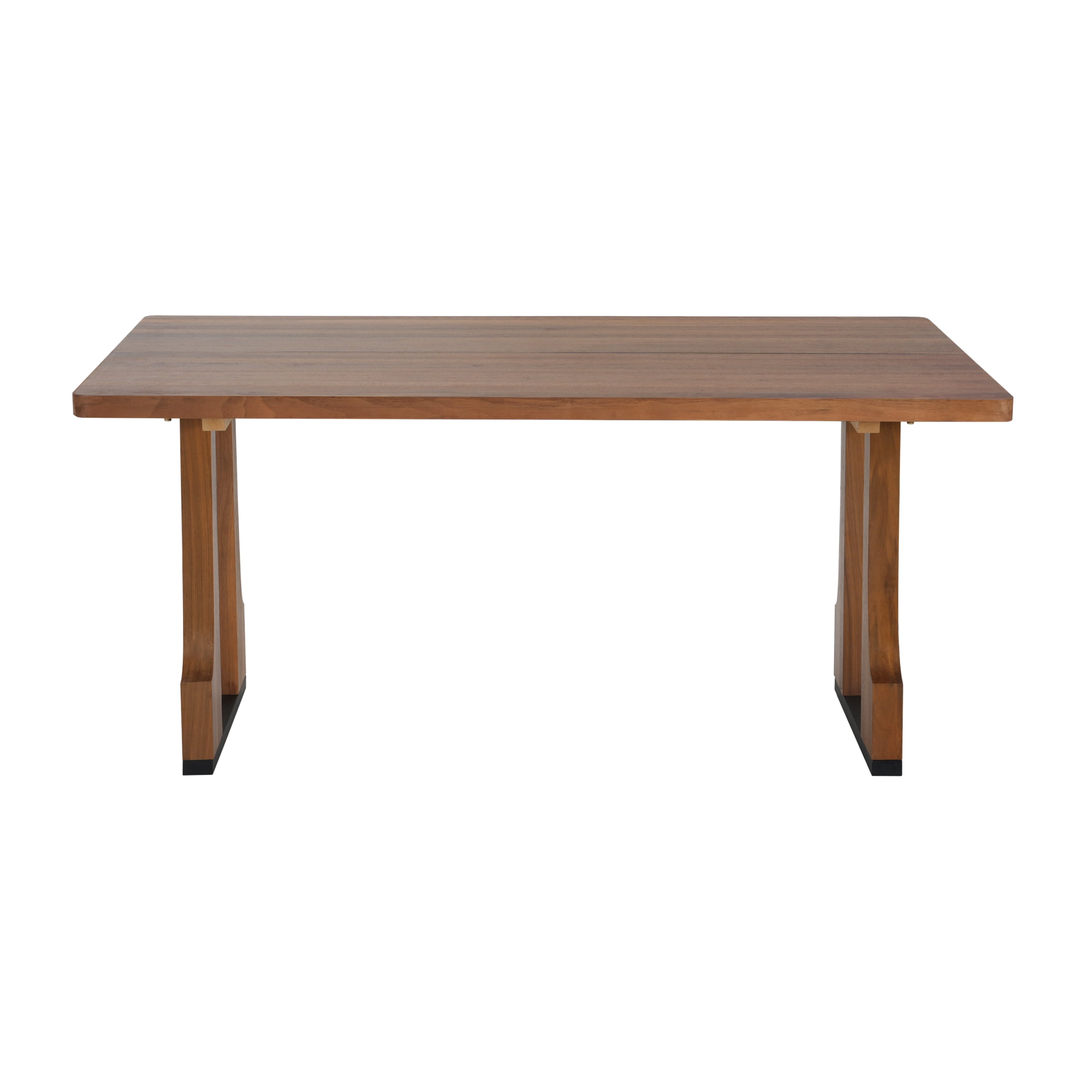 Euroco 63" Rectangular Dining Table for 6 People, Wooden Indoor Kitchen Table for Home,Walnut