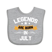 Inktastic legends are born in july Boys or Girls Baby Bib