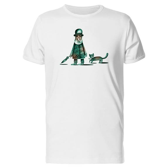 Abstract Man And Cat Tee Men's -Image by Shutterstock