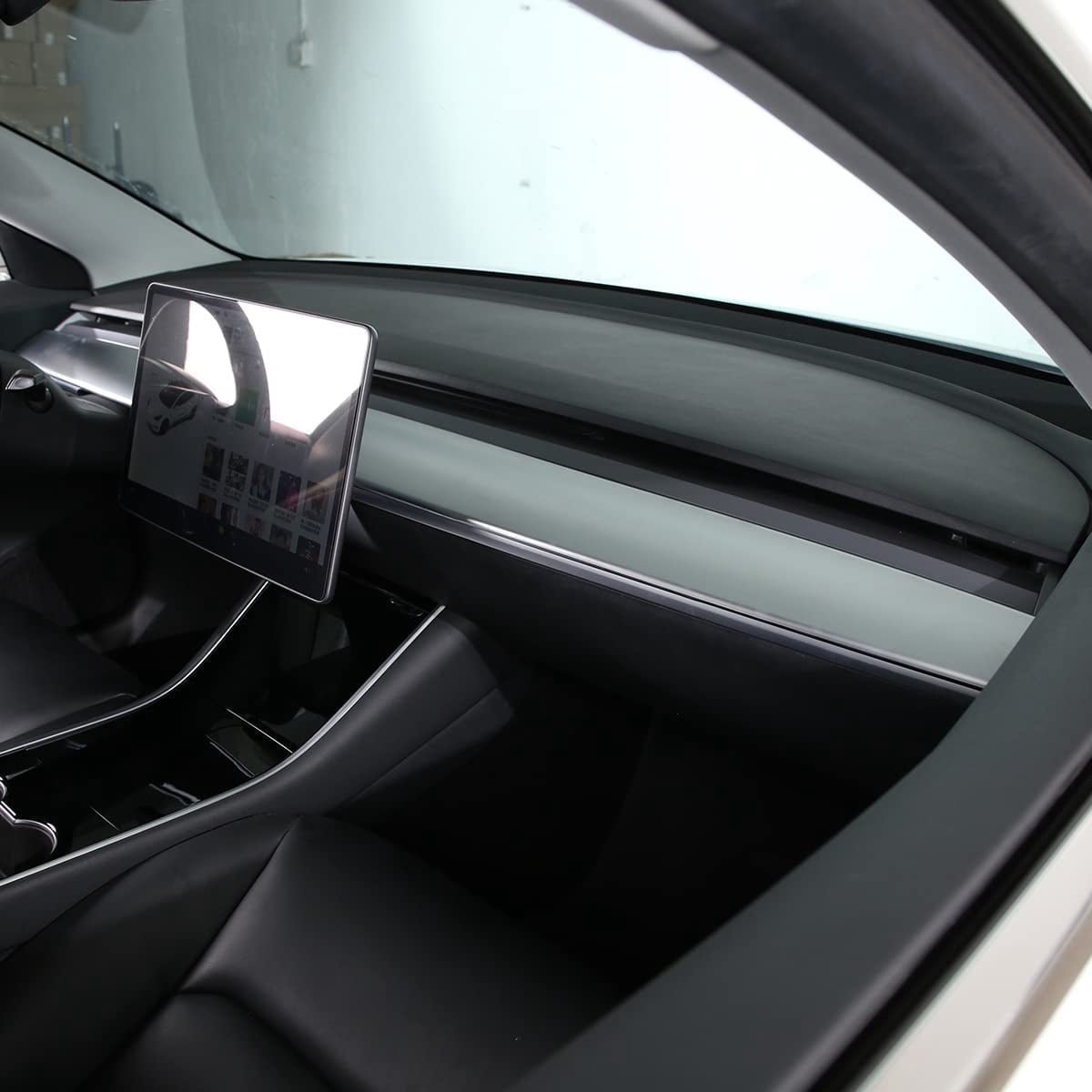 TINKI Central Control Dashboard Panel Trim Cover Fit for Tesla Model 3 2017 2018 2019 2020 2021,Dash Cover Wrap Cap,ABS,2PCS