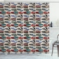 thumbnail image 1 of Ambesonne Train Shower Curtain, Industrial Various Vehicle, 69"Wx84"L, Multicolor, 1 of 3