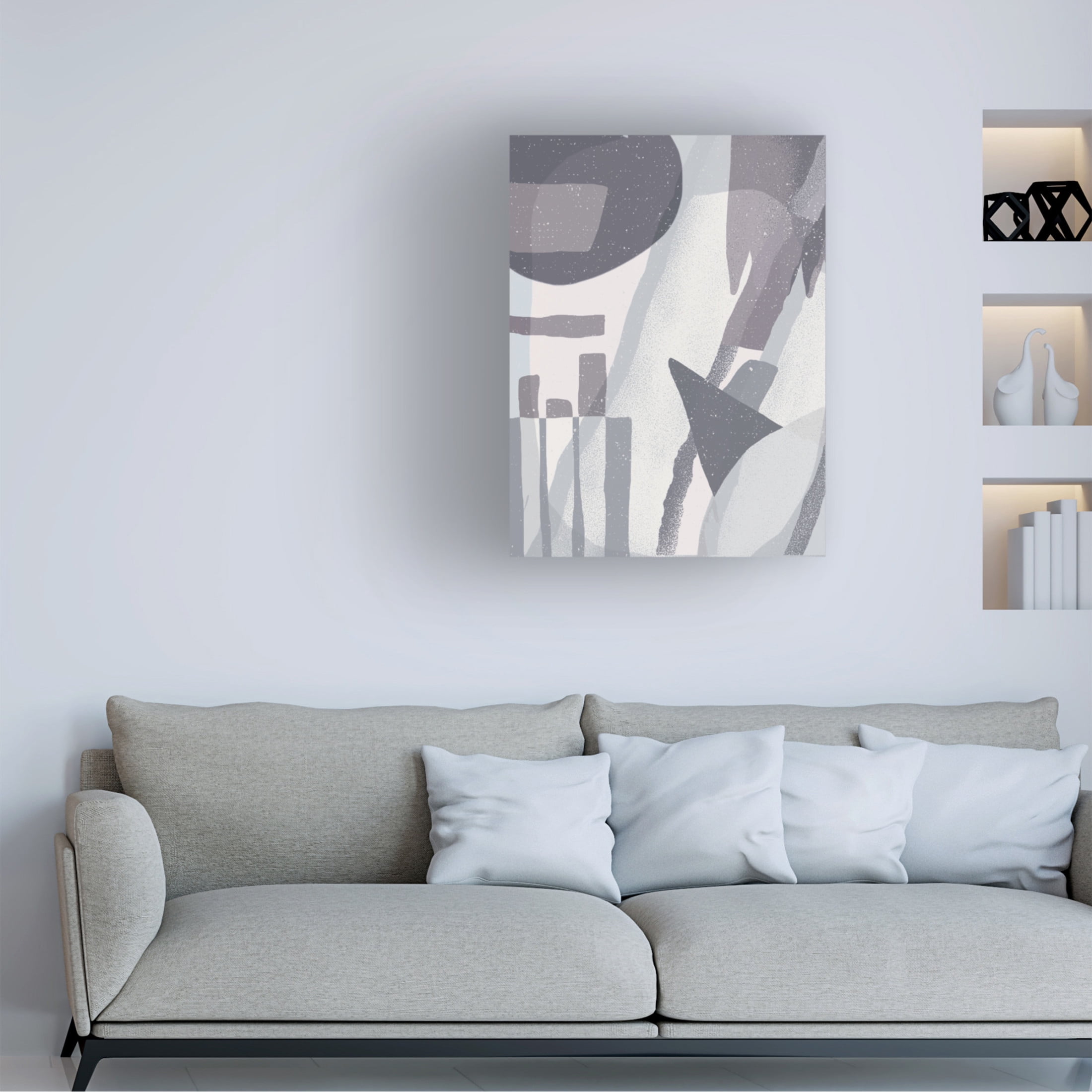 Trademark Fine Art Aylin Demir  Abstract in the Grey Canvas Wall Art