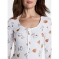 thumbnail image 4 of Peanuts Snoopy Women's and Women's Plus Pumpkin One Piece Sleep Romper, Sizes XS-2X, 4 of 5