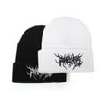 thumbnail image 4 of Gothic Beanies Hat for Women Men Y2k Grunge Harajuku Punk Winter Warm Knitted Skull Cap Streetwear, 4 of 6