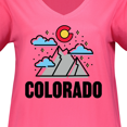 thumbnail image 3 of Inktastic Colorado Mountains and Clouds Women's Plus Size V-Neck T-Shirt, 3 of 4