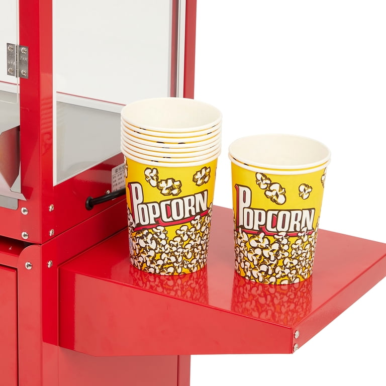 Popcorn Storage Machine Popcorn Maker Machine Popcorn Machine With Cart & Storage 8oz - Black ...