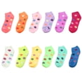 thumbnail image 2 of 12 Pairs Women's Ankle Socks Assorted Colors Size 9-11 Peace Sign, 2 of 2