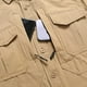 thumbnail image 5 of Camisas Vaqueras Para Hombre Manga Larga Abrigo de Color sólido de manga larga sin capucha para hombre, camisa con bolsillo, abrigo de otoño, estilo informal Retro occidental (Khaki, 4XL), 5 of 7