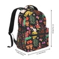 thumbnail image 2 of Vintage Hawaiian Parrots Backpack Casual College Bag Zipper Laptop Daypack Hiking Rucksack Travel, 2 of 5