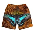 thumbnail image 2 of Honeii's Butterfly Alighted On Sunflowers Print Men's Casual Shorts with Drawstring，Swim Trunks Quick Dry Beach Shorts, 2 of 5
