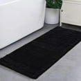 thumbnail image 5 of LOCHAS Luxury Bathroom Rug Shaggy Bath Mat,Washable Non Slip Bath Rugs for Bathroom Shower, Soft Plush Chenille Absorbent Carpets Mats,24"x60",Black, 5 of 6
