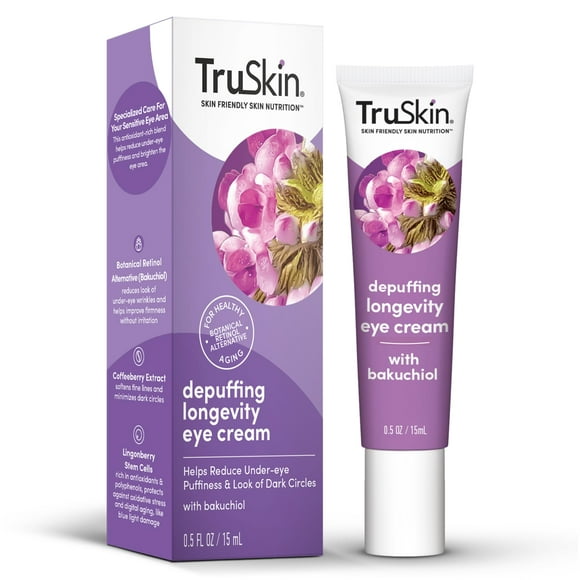 Crema para ojos RuSkin Longevity con cafeína y bakuchiol, 15 ml