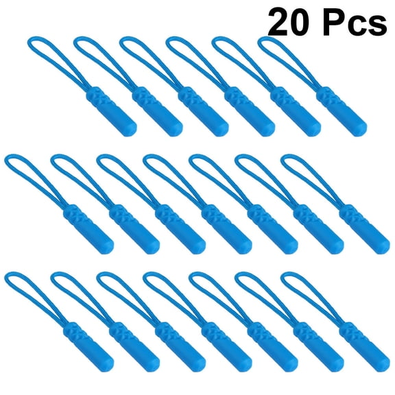 BESTYASH DIY Zipper Fixers Blue Plastic for Clothing and Suitcases 20Pcs
