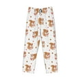 thumbnail image 6 of Uemuo Squirrel Giving A Gift Pattern Men's Wide Leg Palazzo Lounge Pants with Pockets Light Weight Loose Comfy Casual Pajama Pants-Large, 6 of 9