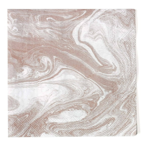 ForYourParty.com Marble Napkins 20 Pack - Taupe