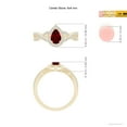 thumbnail image 4 of ANGARA Natural Twist Shank Pear Ruby Ring with Diamond Halo in 14K Yellow Gold for Women (Size-6x4mm) | July Birthstone, Birthday, Anniversary, Jewelry Gift for Women | Natural Ruby Ring, 4 of 8