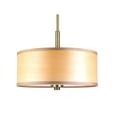 thumbnail image 5 of Woodbridge Lighting Drum 15" 3Lt Wood Pendant in Brass/Veneer Brulee Cityscape, 5 of 5